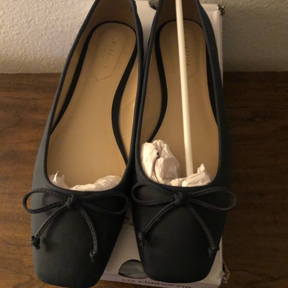 Blue flats slip in shoes